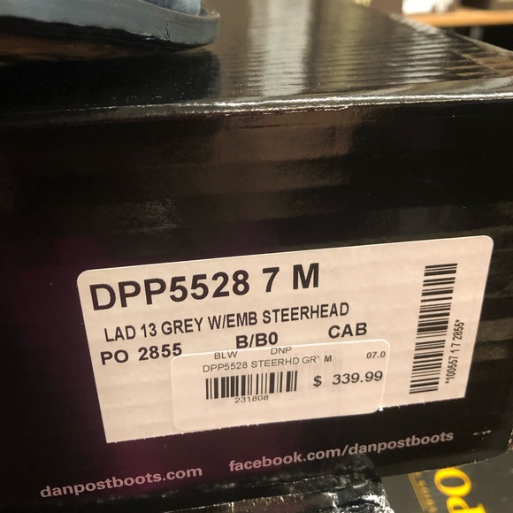 Ladies Dan post custom boots grey blue floral NWT - Picture 5 of 8